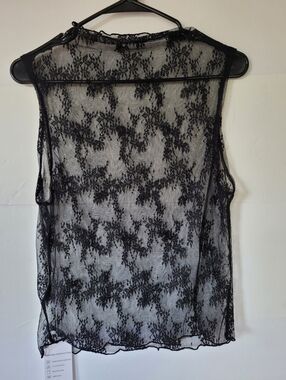NWT Nenoná Black Lace Lingerie Bodysuit XL Sheer Mesh Floral Sexy
